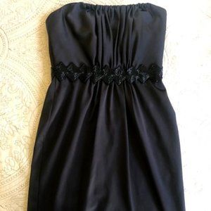 Badgley Mischka BLACK Strapless Cocktail Dress | Size 8 | NWT